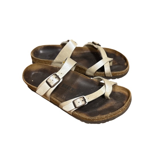 Birkenstock Mayari Sandals Women’s 39 US 8 8.5 Graceful Pearl White Metallic - Picture 1 of 8